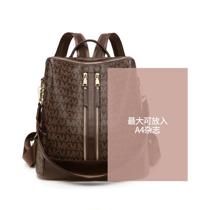 2023 spring and summer new fashion European and American retro printed backpack women's large capacity multi-purpose commuter backpack shoulder bag 