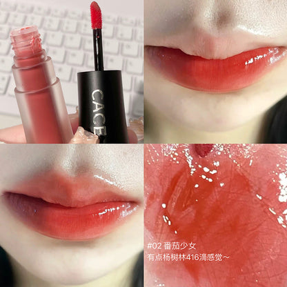 CACE pure water gloss lip glaze mirror whitening not picky lip mud refreshing all-match lip gloss summer cross-border wholesale 