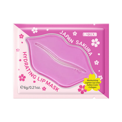 LAIKOU Sakura Lip Mask 6g Moisturizing and Elastic Lip Cosmetics English Packaging Cross-Border Supply 