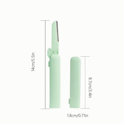 Luomei retractable eyebrow trimmer with replaceable blade stainless steel blade eyebrow trimmer novice eyebrow trimmer tool 