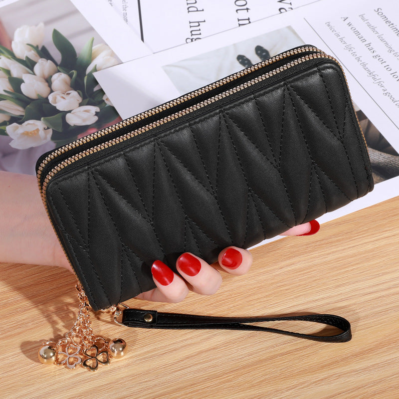 2022 New Women's Wallet Korean Style Fashion Wrist Mobile Phone Bag Multiple Card Slots Coin Purse Card Bag Mobile Phone Bag Women's 