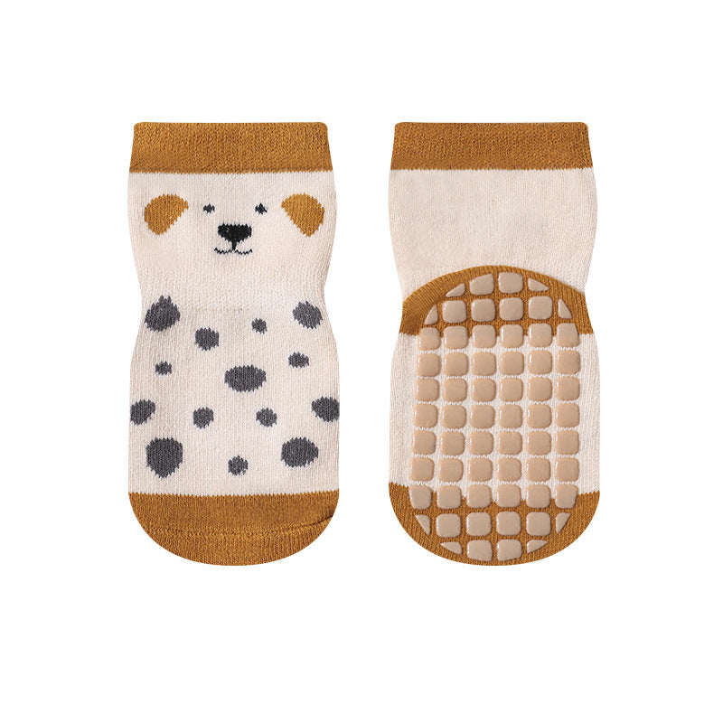 Spring and autumn floor socks baby glue non-slip children's floor socks baby toddler socks type A medium tube cotton socks 