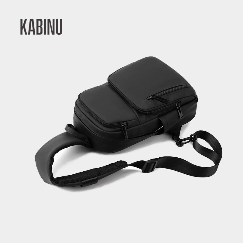 Kabinu new chest bag bag film business casual shoulder bag lightweight mobile phone bag usb student crossbody bag 