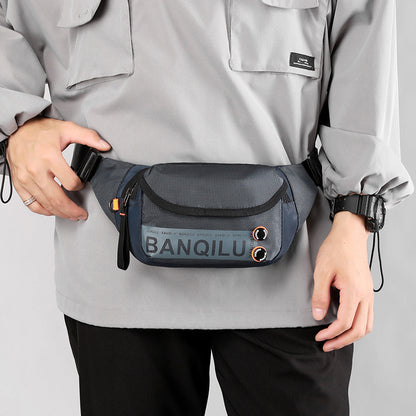 Summer Fashion Mobile Phone Bag Men's Waist Bag Outdoor Sports Messenger Chest Bag Multifunctional Riding Shoulder Bag 