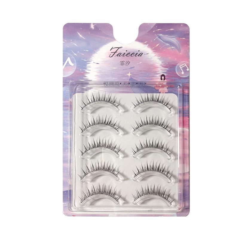 Feixi Korean girl group transparent stem false eyelashes one-piece eyelashes pure desire clear and clear roots fairy hair 