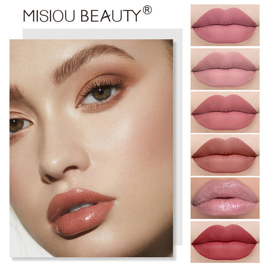 Cross-border watery glossy lips and cheeks matte easy to color water mirror lip glaze rich and moist 12 lip gloss lip gloss 