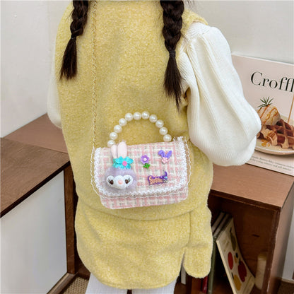 New Style Princess Pearl Portable Coin Purse Fashion Chain Children's Shoulder Bag Cartoon Cute Coin Bag 