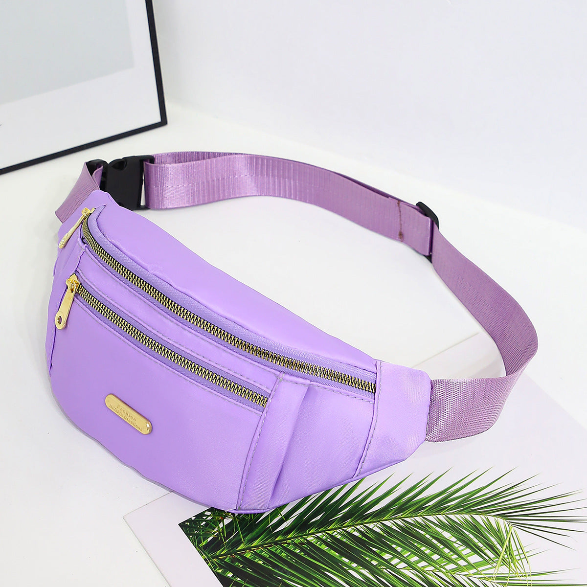 Cross-border best-selling women's waterproof waist bag, fashionable shoulder crossbody bag, multi-layer casual bag, retro travel travel bag 