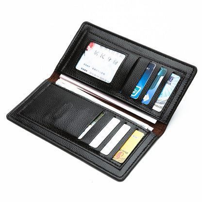 Foreign trade new men's wallet long section ultra-thin soft side clutch bag multi-functional wallet pu money bag coin purse spot 