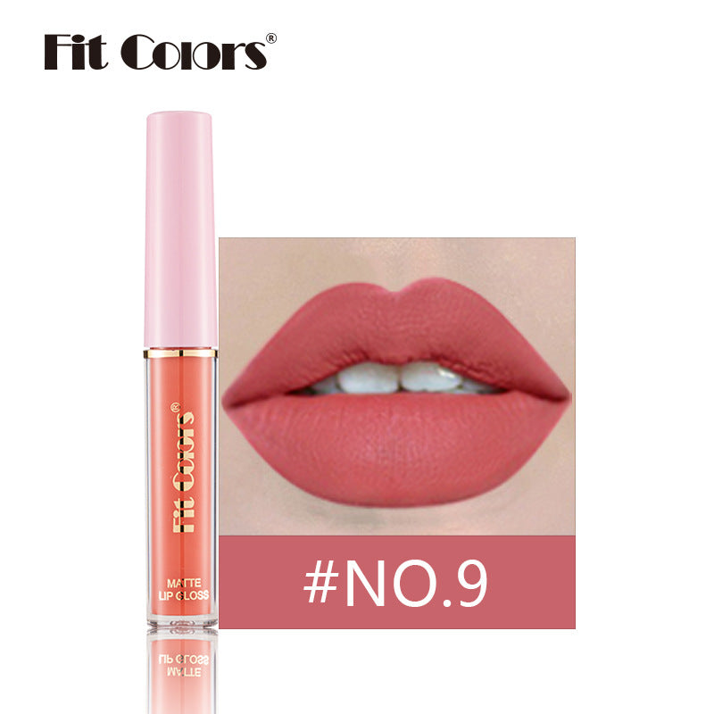 Fit Colors 12-color non-stick matte lip gloss matte velvet liquid lipstick lip gloss cross-border 