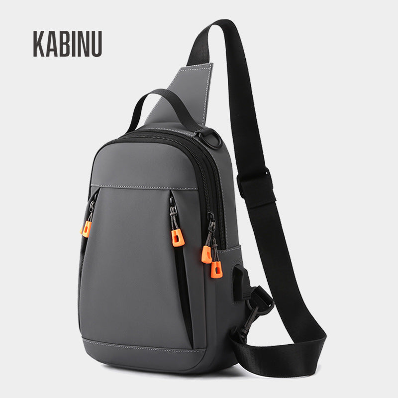 Kabinu new chest bag bag film business casual shoulder bag travel mobile phone bag usb student crossbody bag 