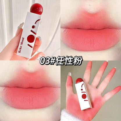 Kekekmood pure desire cream four-corner lip glaze matte velvet matte non-fading white lipstick affordable student 