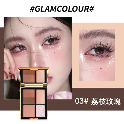 Magic color card five-color eye shadow matte pearlescent clear powder fine long-lasting color natural eye shadow wholesale 