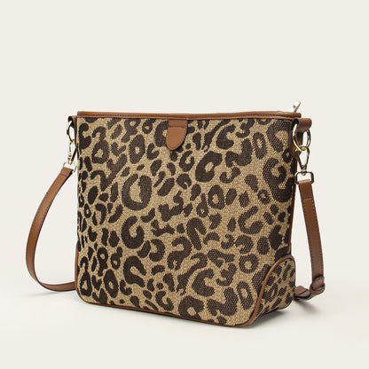 2022 New Trendy Autumn and Winter Niche Shoulder Large Bag Large Capacity Portable Tote Leopard Print Women's Bag Hot Selling New Product Hot Style 