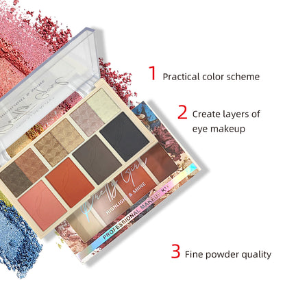 MISIOU BEAUTY cross-border makeup ten-color earth-tone eyeshadow palette wholesale new eyeshadow 