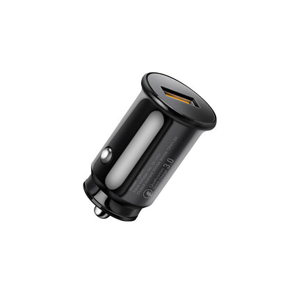 Rio Tinto 18W Mini Fast Charge Flash Charge USB Port Car Charger Car Universal 3A မိုဘိုင်းလ်ဖုန်း QC3.0 အားသွင်းကိရိယာ