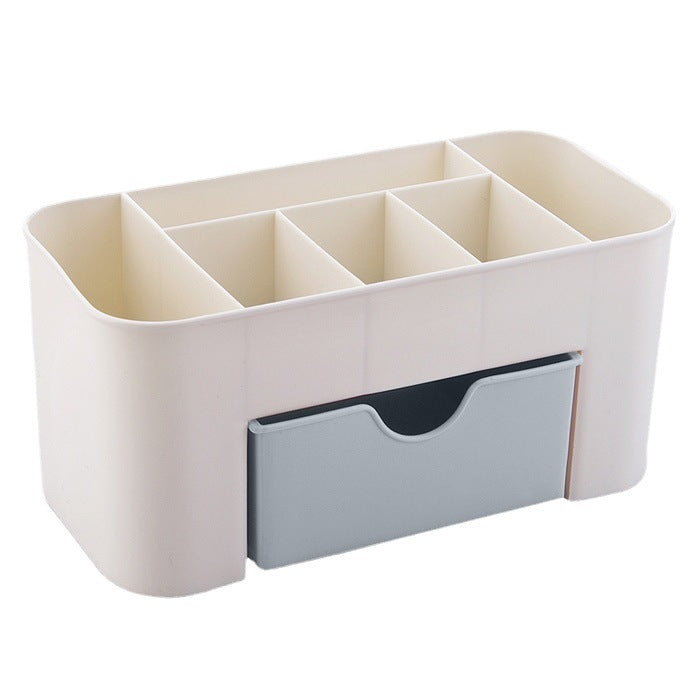 Drawer cosmetic storage box makeup brush organizer desktop jewelry skin care product compartment dressing box 