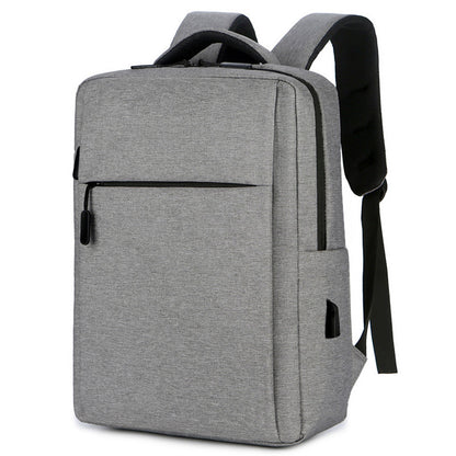 Manufacturer wholesale backpack solid color simple usb charging business computer bag middle school student school bag water-repellent backpack 