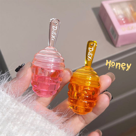 DIXI Little Honey Jar Lip Oil Set Moisturizing and Moisturizing Stacking Matte Lipstick Versatile Lip Balm Dudu Lip Gloss စျေးနှုန်းချိုသာစွာဖြင့် 