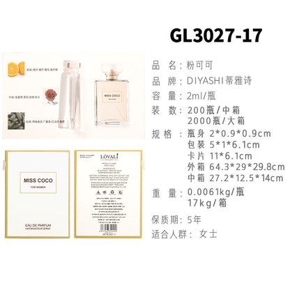 Vietnamese perfume sample Nair perfume women's perfume men's perfume wholesale card perfume q version trial pack 2 