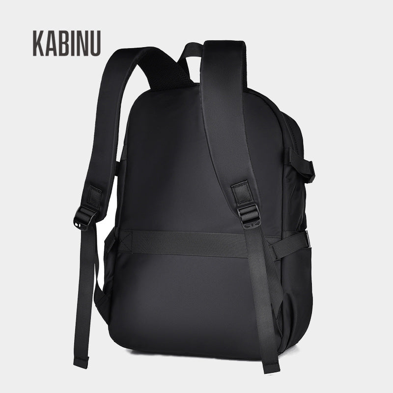 Kabinu new student school bag solid color trendy and cool drawstring backpack waterproof water-repellent backpack commuter computer bag bag 