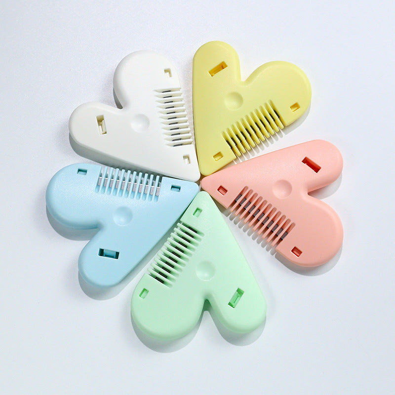 Xirui love double-sided hair comb hair trimmer to trim bangs and thin children's hair comb self-service trimmer 