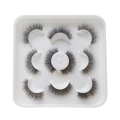 dingsen false eyelashes factory cross-border stable supply of explosive hair, a total of 5 pairs of messy thick eyelashes 