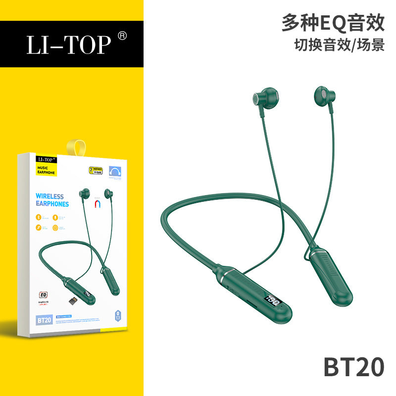 Rio Tinto BT20 သည် iPhone Android Bluetooth 5.2 လည်တိုင်ဆွဲထားသော ကြိုးမဲ့စတီရီယိုအပြေးအားကစားနားကြပ်အတွက် သင့်လျော်သည်။