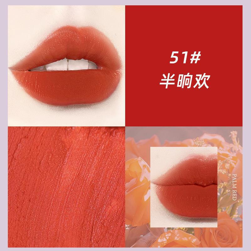 NOVO ချစ်စရာ Mist lip glaze matte matte ရေစိုခံ non-fading non-stick non-stick ခွက် အမျိုးသမီး ကျောင်းသားများ တတ်နိုင်သော high-end whitening 