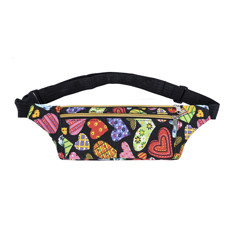 2022 New Fashion Waist Bag Women’s Fashion Sports Running Equipment Outdoor Flower Bag Cashier Wallet Casual 