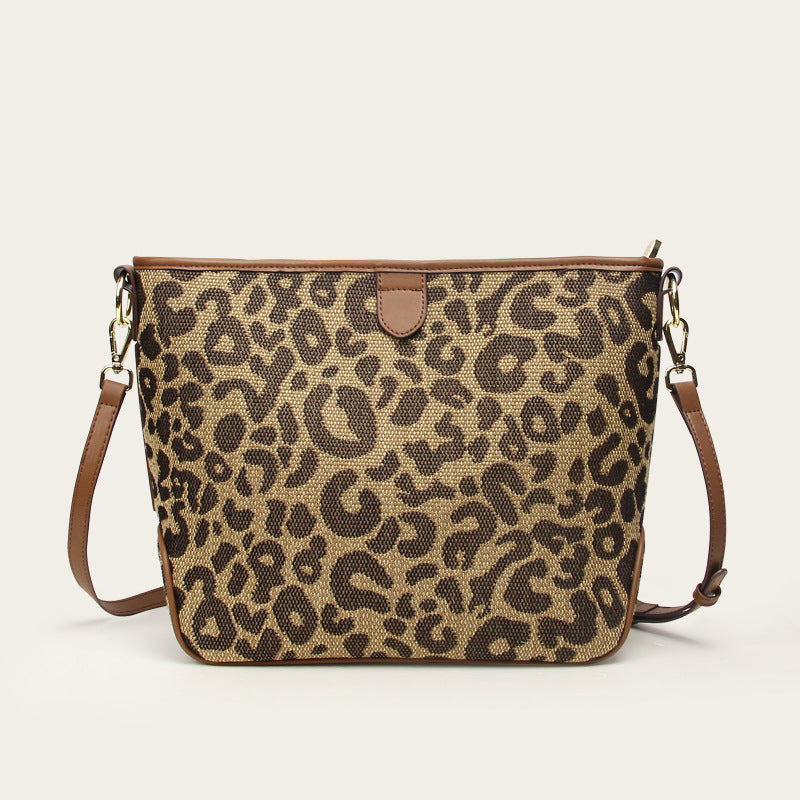 2022 New Trendy Autumn and Winter Niche Shoulder Large Bag Large Capacity Portable Tote Leopard Print Women's Bag Hot Selling New Product Hot Style 