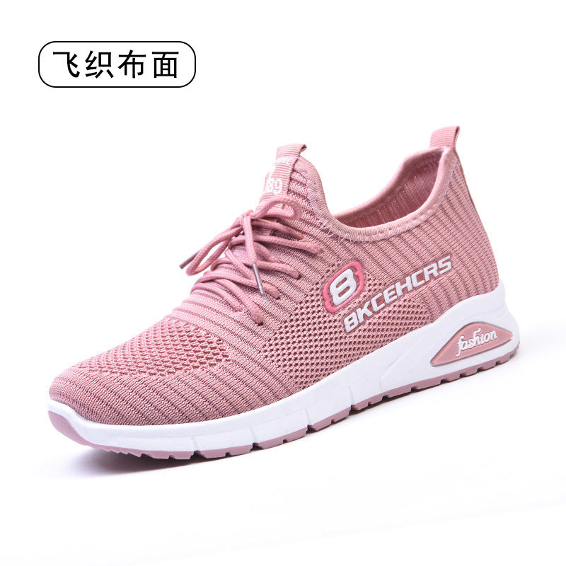 Shoes women's 2023 new trend flying woven single shoes foreign trade women's shoes soft sole shoes casual sports shoes women 