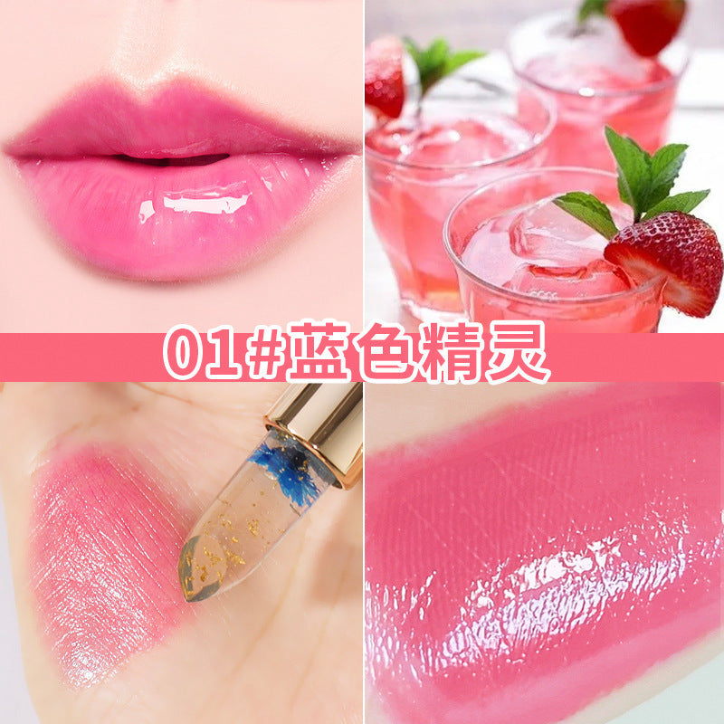 Angel's Temptation Flower Jelly Color Changing Lipstick, Long-lasting Color, Not Easy to Stick, Doesn't Take Off Makeup, Moisturizes Lips