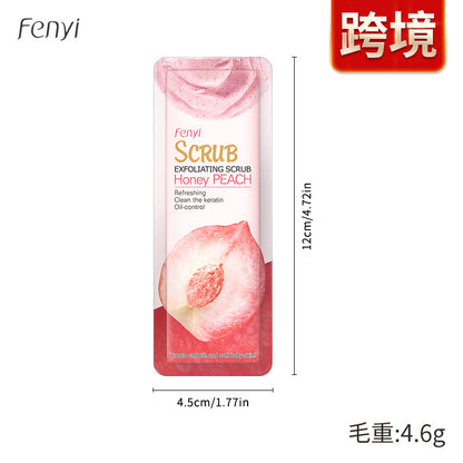 Cross-border FENYI Fenyi Shea Butter Scrub 3g body cleansing pores rejuvenating moisturizing avocado keratin 