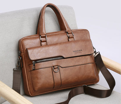 Men's Bag Handbag Shoulder Bag Retro Men's Bag Briefcase Business Computer Bag Men's Messenger Bag Briefcase