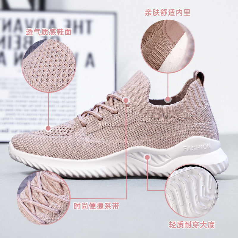 Women's Shoes 2023 New Casual Shoes Breathable Lightweight Mother Shoes Factory Direct Selling Agent Cross-border Sports Shoes Women 