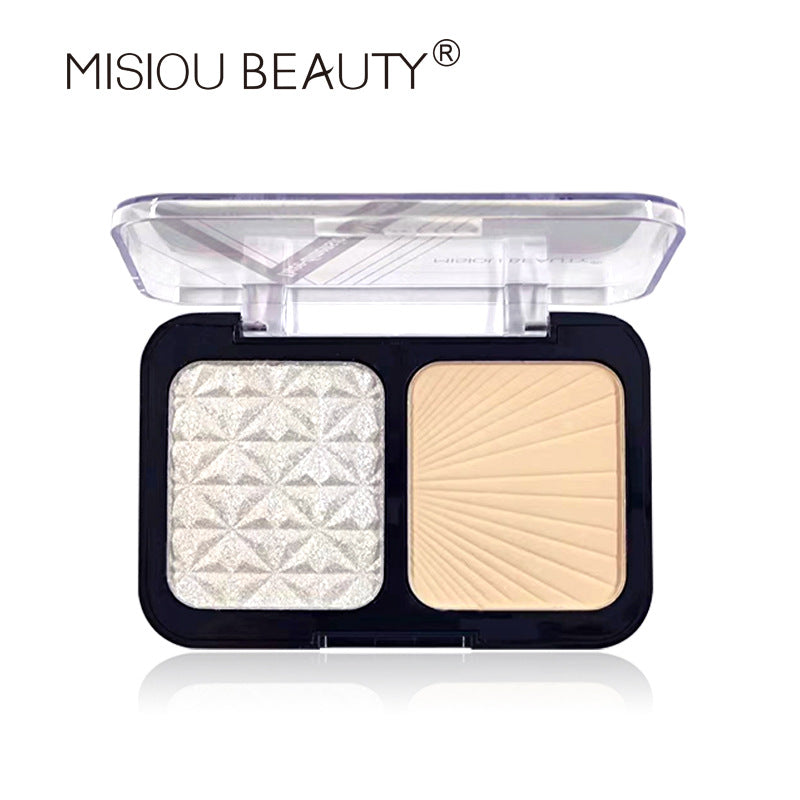 MISIOU BEAUTY two-color fantasy highlight powder three-dimensional contour concealer waterproof long-lasting 