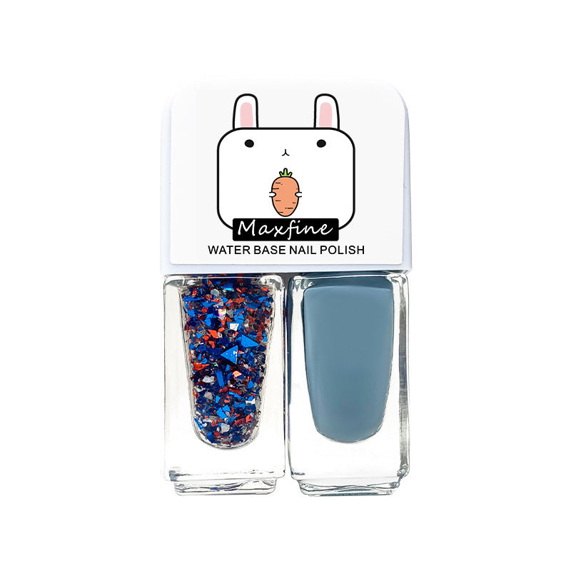 Maxfine Gemini water-based nail polish can be torn off without baking and quick drying set wholesale long-lasting whitening bright matte 