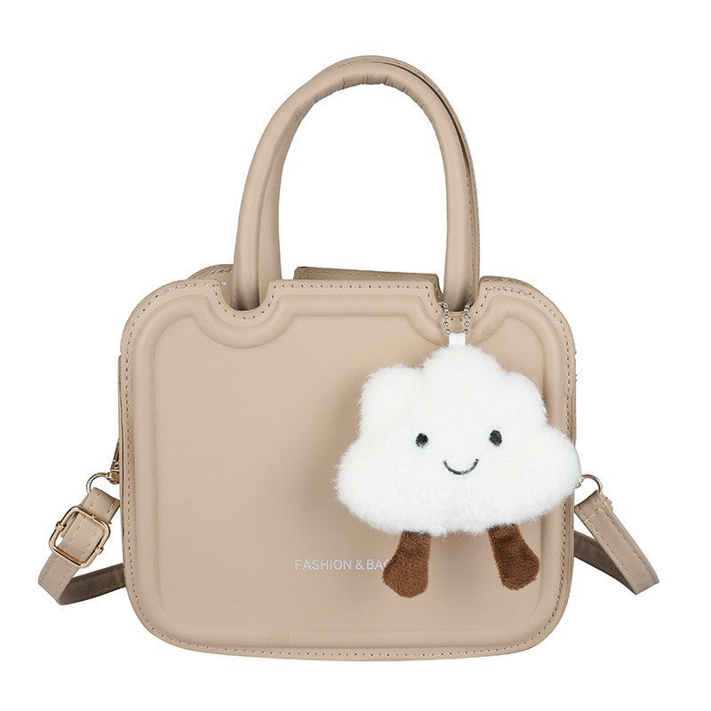 Hand-held biscuit bag female 2022 new trendy fashion Korean small square bag niche all-match ins shoulder Messenger bag 