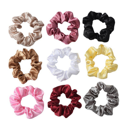 Factory direct sales Amazon cross-border hot-selling large intestine hair band with solid color hair tied with ponytail and large intestine hair band 