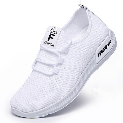 Shoes women's 2023 new foreign trade women's shoes flying woven single shoes soft bottom breathable shoes casual sports shoes women 