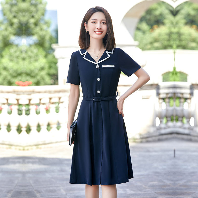 Kindergarten teacher teacher garden uniform speech clothing summer interview professional dress kindergarten teacher overalls dress 