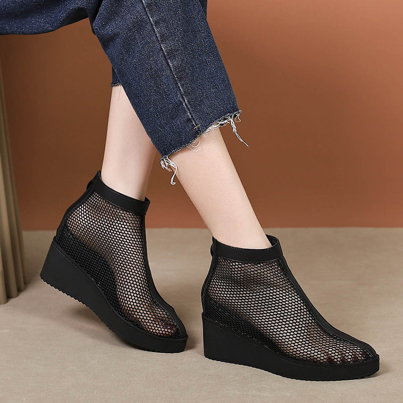 Summer wedge booties on sale