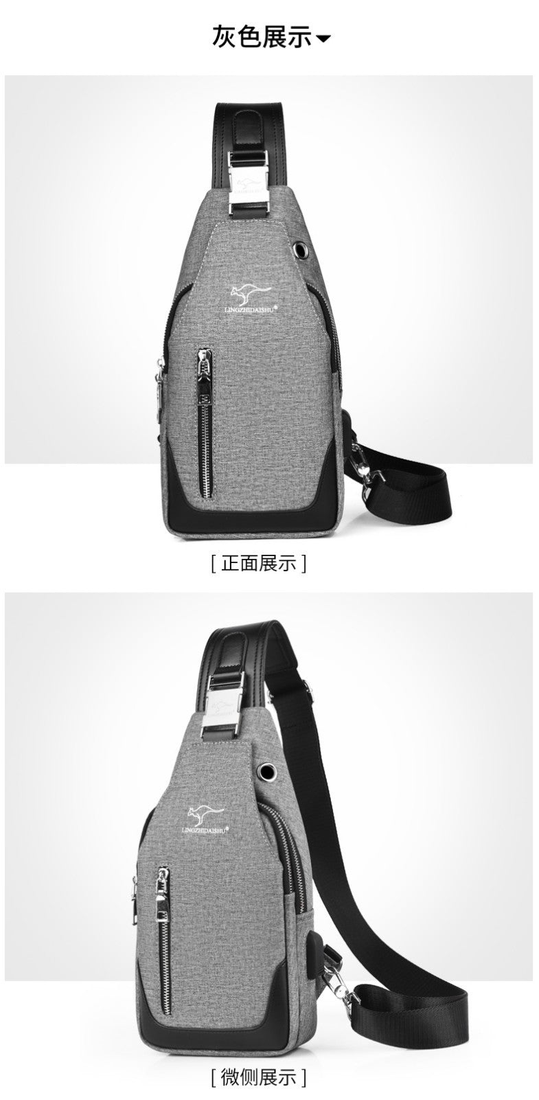 Manufacturers directly approved chest bag men's casual Korean version men's bag Oxford cloth trendy sports small bag one-shoulder Messenger bag chest backpack 