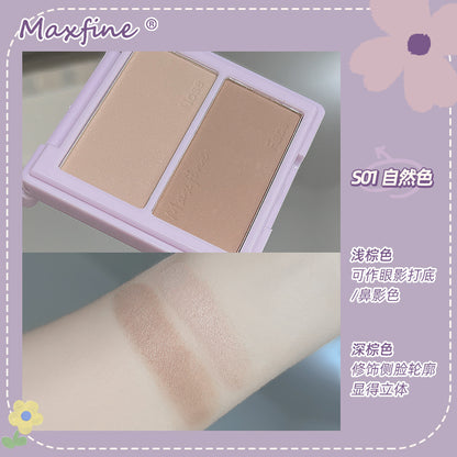 MAXFINE သည် နှစ်ရောင်သုံးဖက်မြင် contouring palette၊ ဖုံမှုန့်နှင့် နူးညံ့သောနှာခေါင်းအရိပ်၊ ဖယ်ရှားခြင်းမရှိသောမိတ်ကပ် concealer၊ ကြာရှည်ခံသောရေစိုခံလက်ကား၊ 