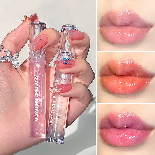 Maxfine Watery Bright Lip Gloss Dudu Lip Glaze Mirror Moisture-proof Color Makeup လက်ကား ကျောင်းသား လူကြိုက်များသော မော်ဒယ်