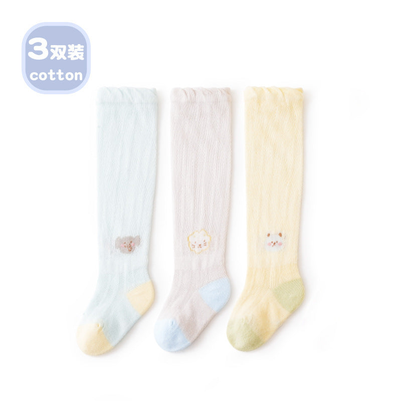 Baby socks summer over-the-knee stockings mesh socks thin anti-mosquito socks type a baby socks newborn loose mouth 