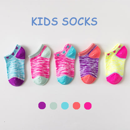 2023 Summer Children's Socks Thin Breathable Socks for Boys and Girls 3-9 Years Old Children's Boat Socks Invisible Short Style Wholesale Manufacturer 