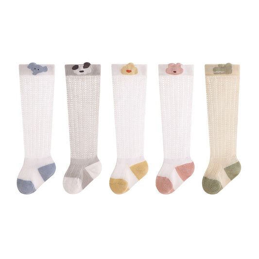 24 mesh baby stockings summer thin anti-mosquito socks newborn socks a boneless loose baby over the knee 