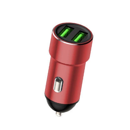 Le Candy 3.4A Fast Charge Mini Car Charger Dual USB Output Aluminum Alloy Car Cigarette Lighter Car 5V Charger